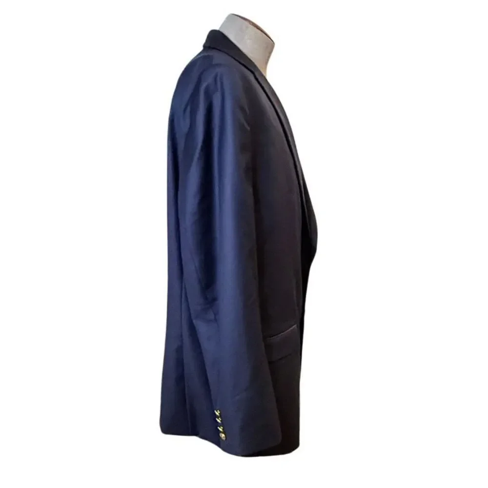 Lauren Ralph Lauren Mens Navy Blue Blazer Wool 48R Preppy Classic